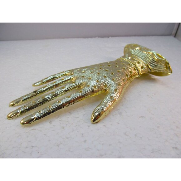 Vintage Gold Plated Hand Display Stand For Earrings Signed Torino - Picture 3 of 9